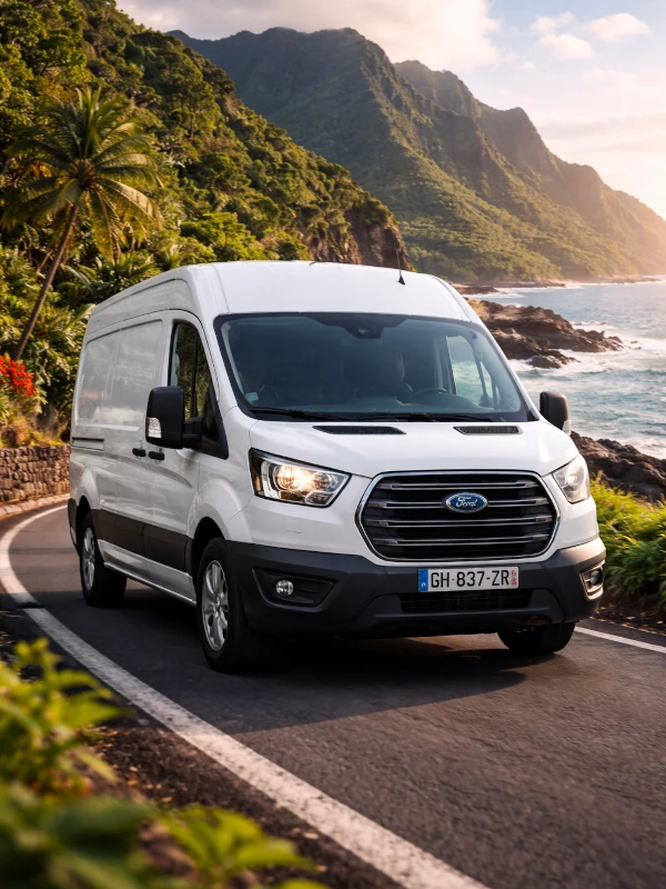 Minibus blanc pour groupe et collectivités