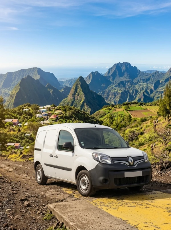 Utilitaire blanc pour transport professionnel